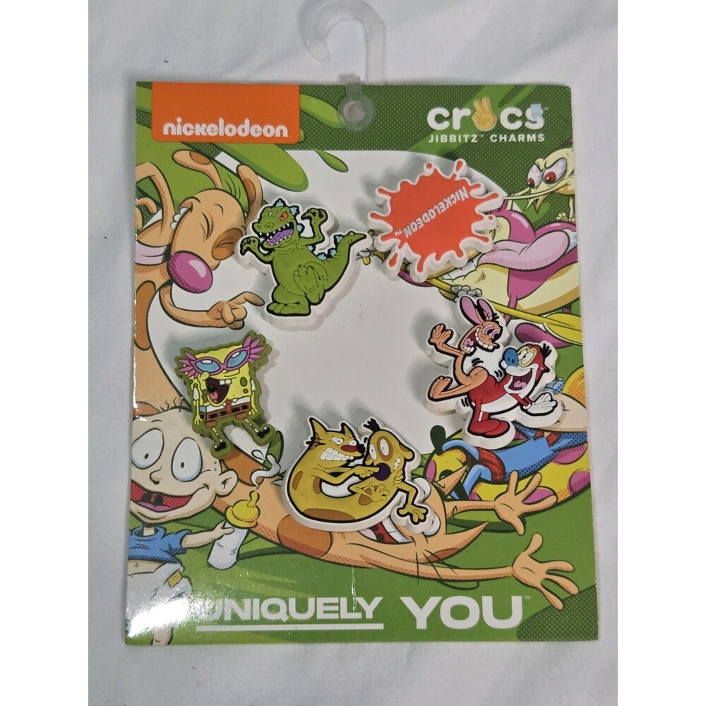Crocs 5 Pk Nickelodeon Throwback Crocs Jibbitz Shoe Charms, Spongebob